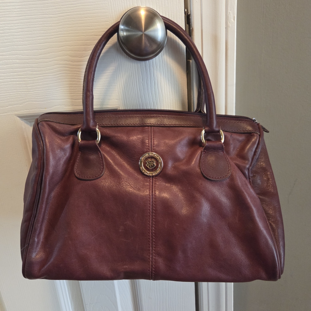 Vintage John Romain Burgundy Leather Satchel
